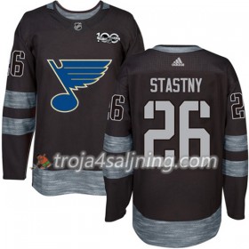 St. Louis Blues tröja Paul Stastny 26 1917-2017 100th Anniversary Adidas Svart Authentic - NHL Tröjor Herr